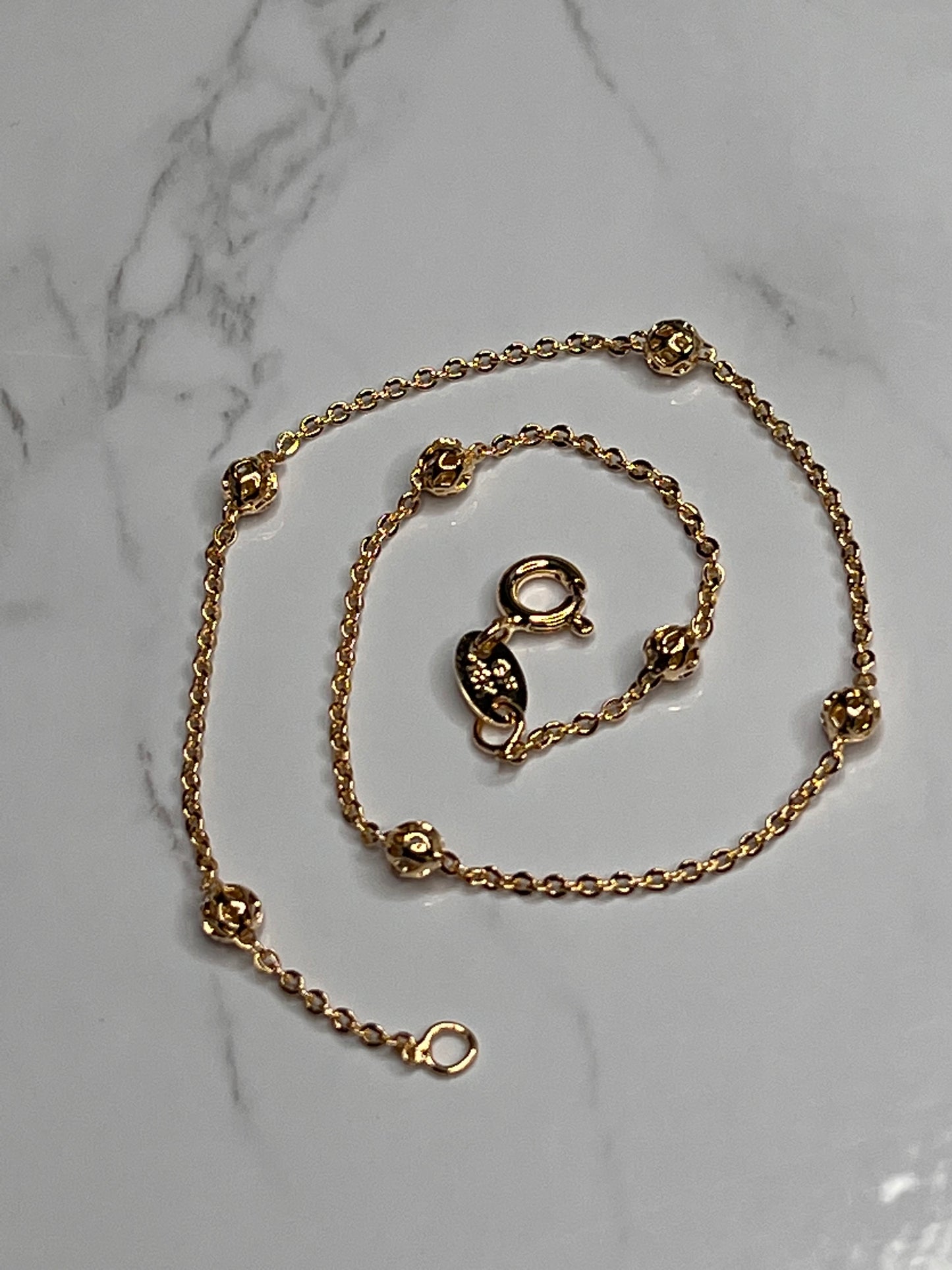 Lacy Beaded Anklet