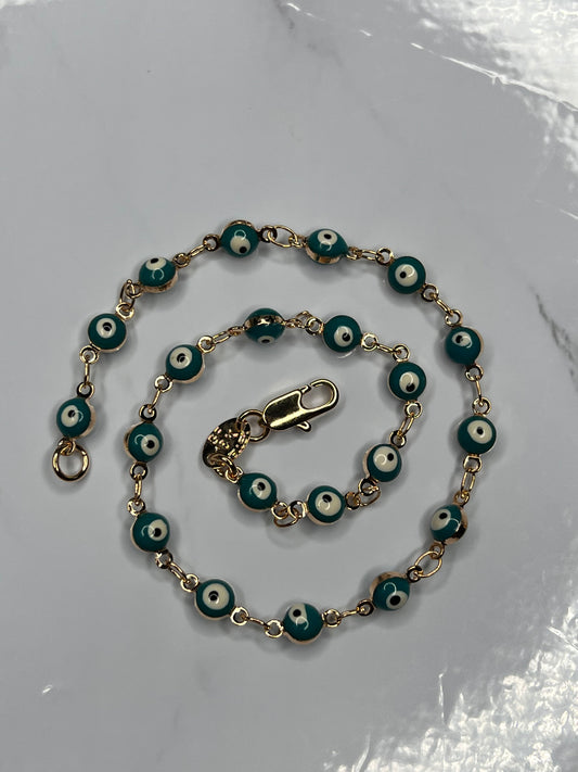 Beaded Evil Eye Anklet