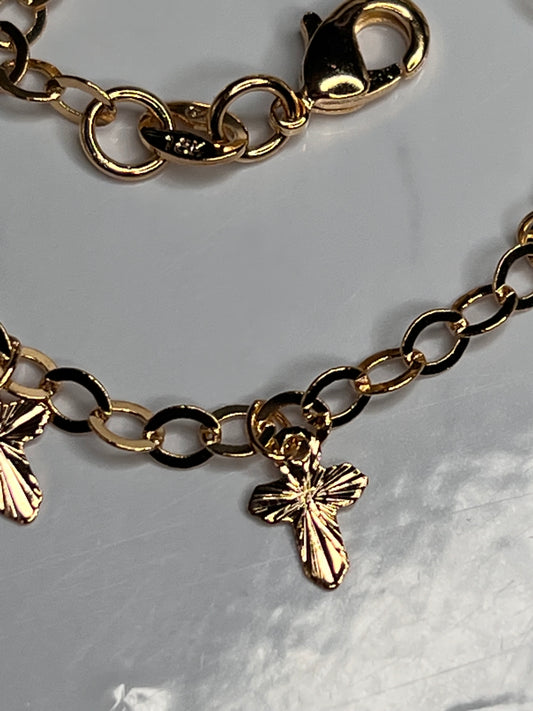 Dangling Cross Anklet