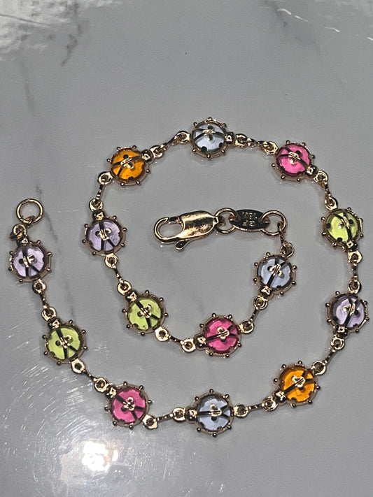 Colorful Ladybug Anklet