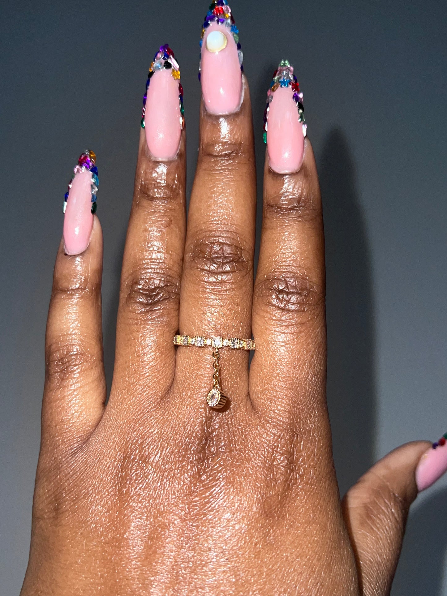 Dangling Charm Eternity Ring