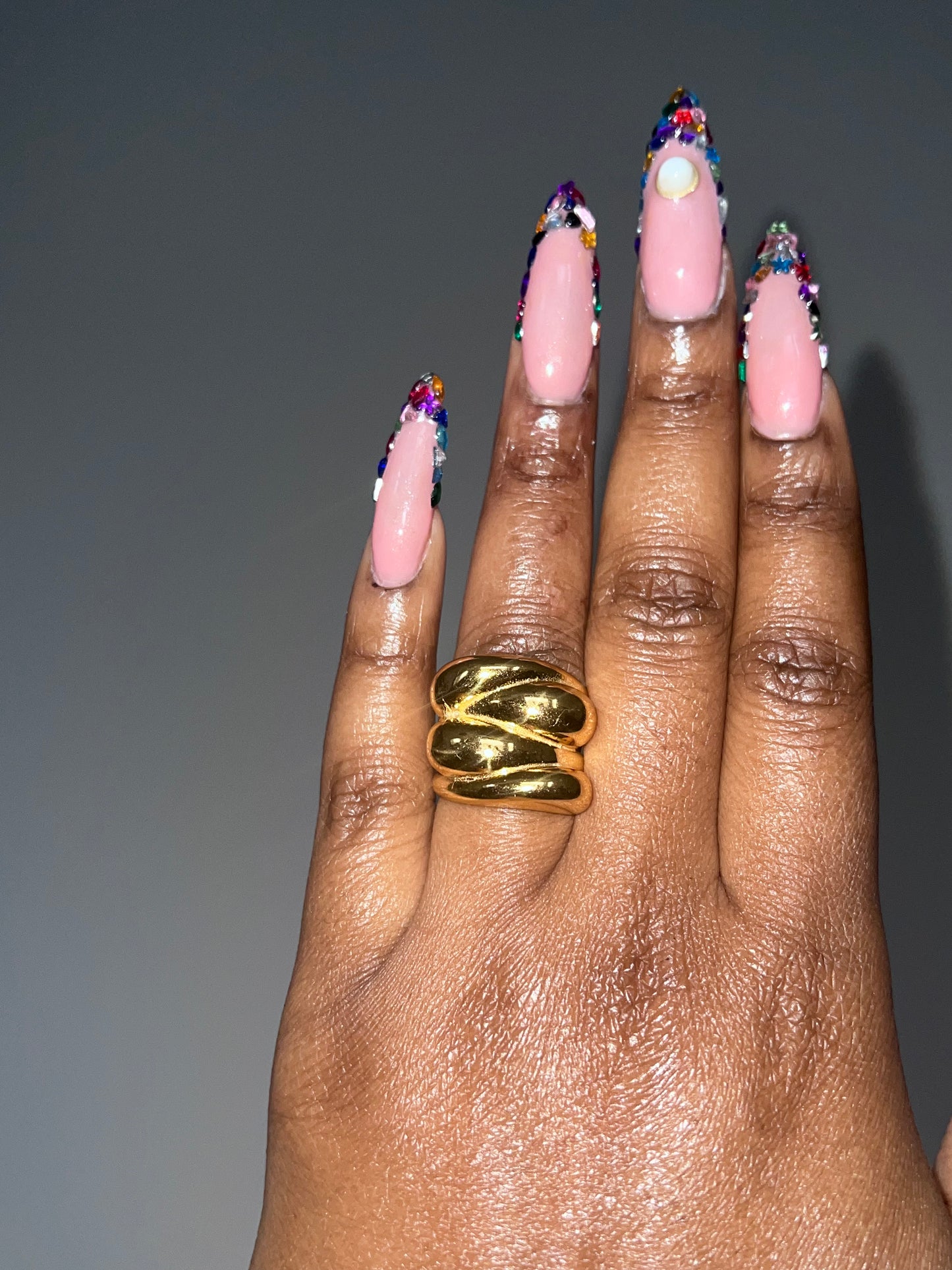 Bold Women's Gold Knuckle Ring