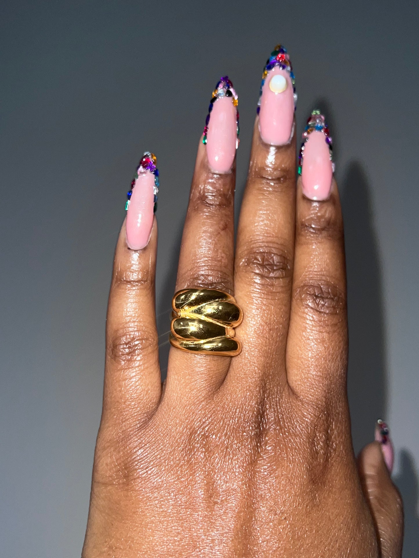 Bold Women's Gold Knuckle Ring