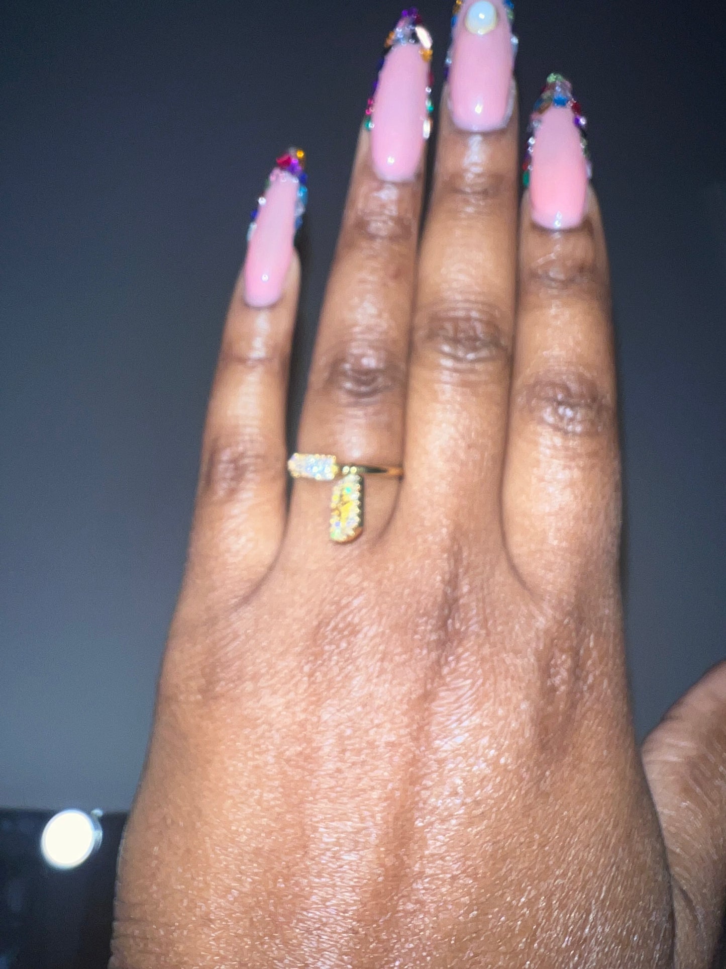 Pave Star Charm Ring