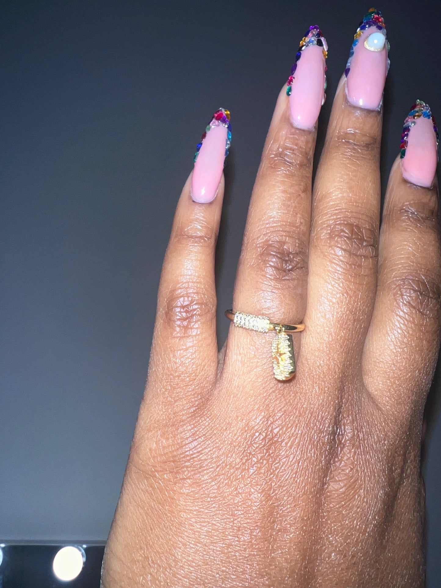 Pave Star Charm Ring