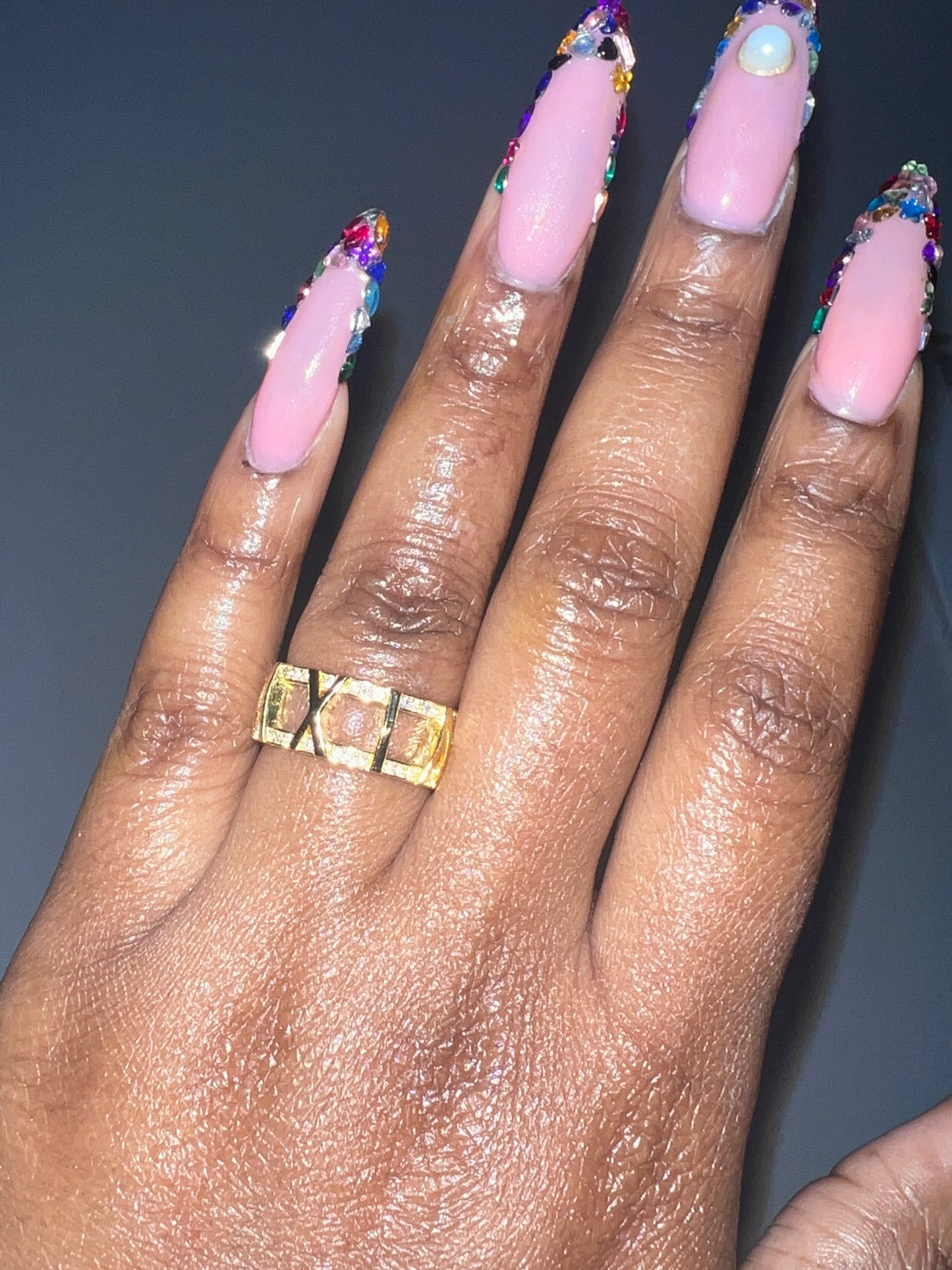 Hollow Roman Numeral Ring