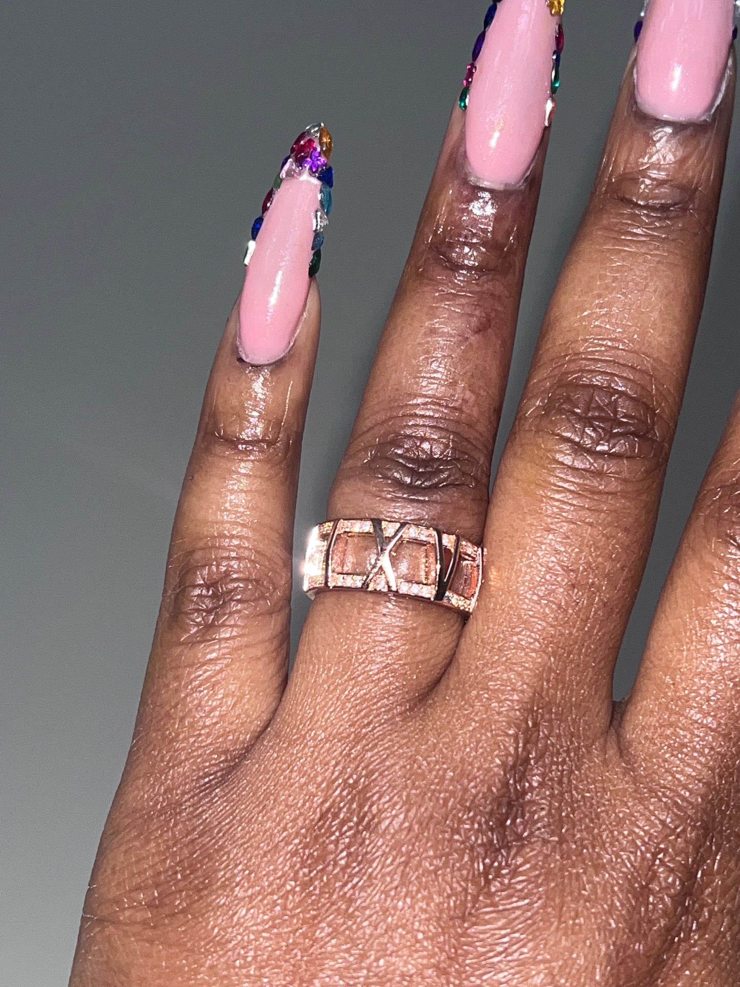Hollow Roman Numeral Ring