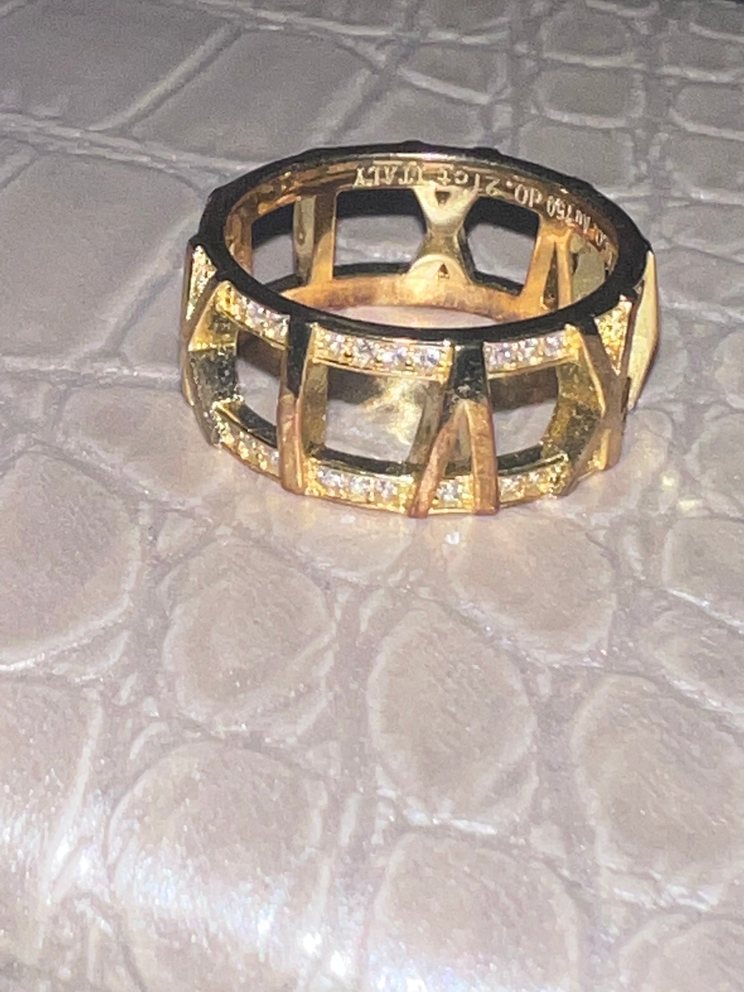 Hollow Roman Numeral Ring