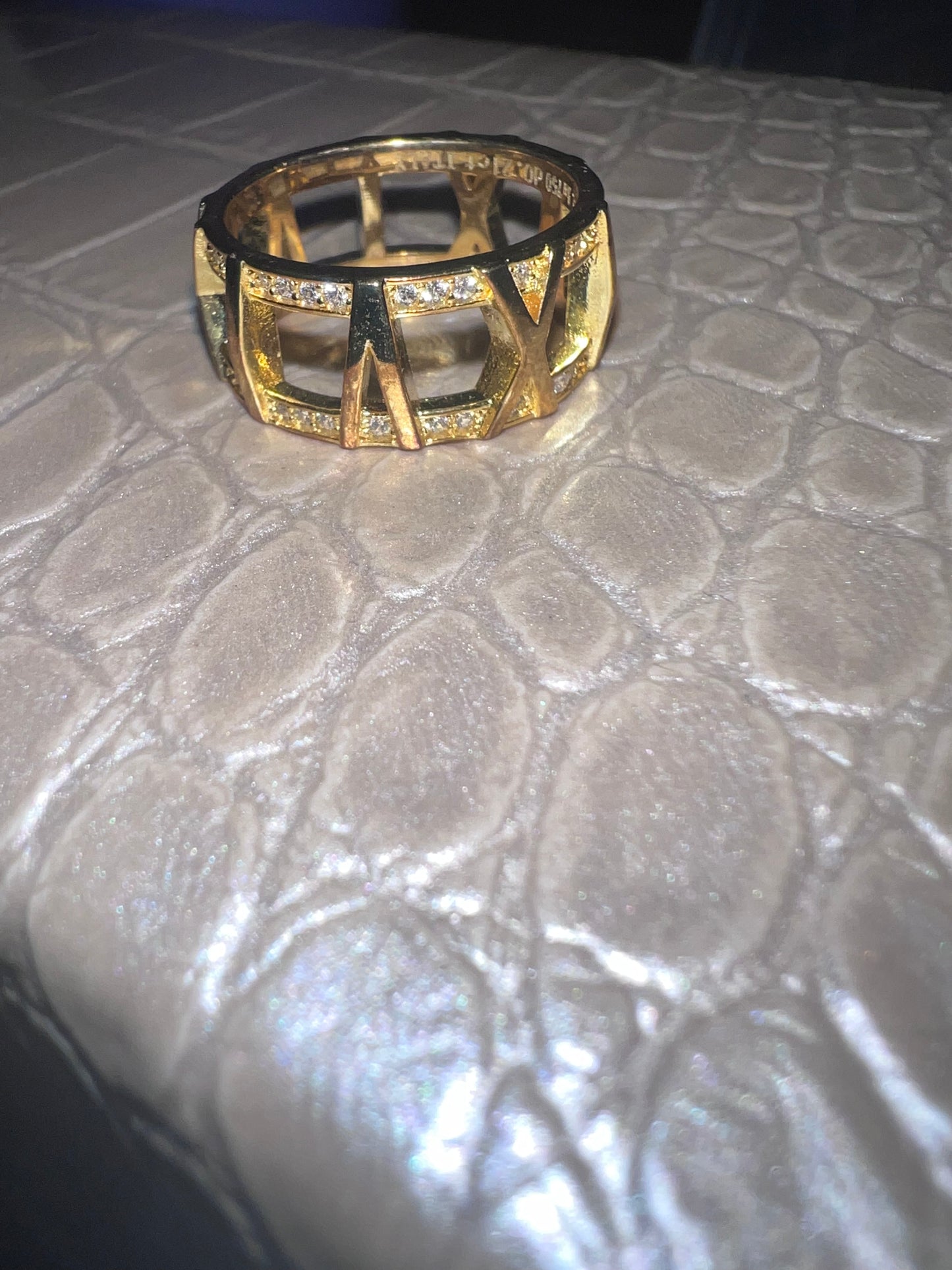Hollow Roman Numeral Ring