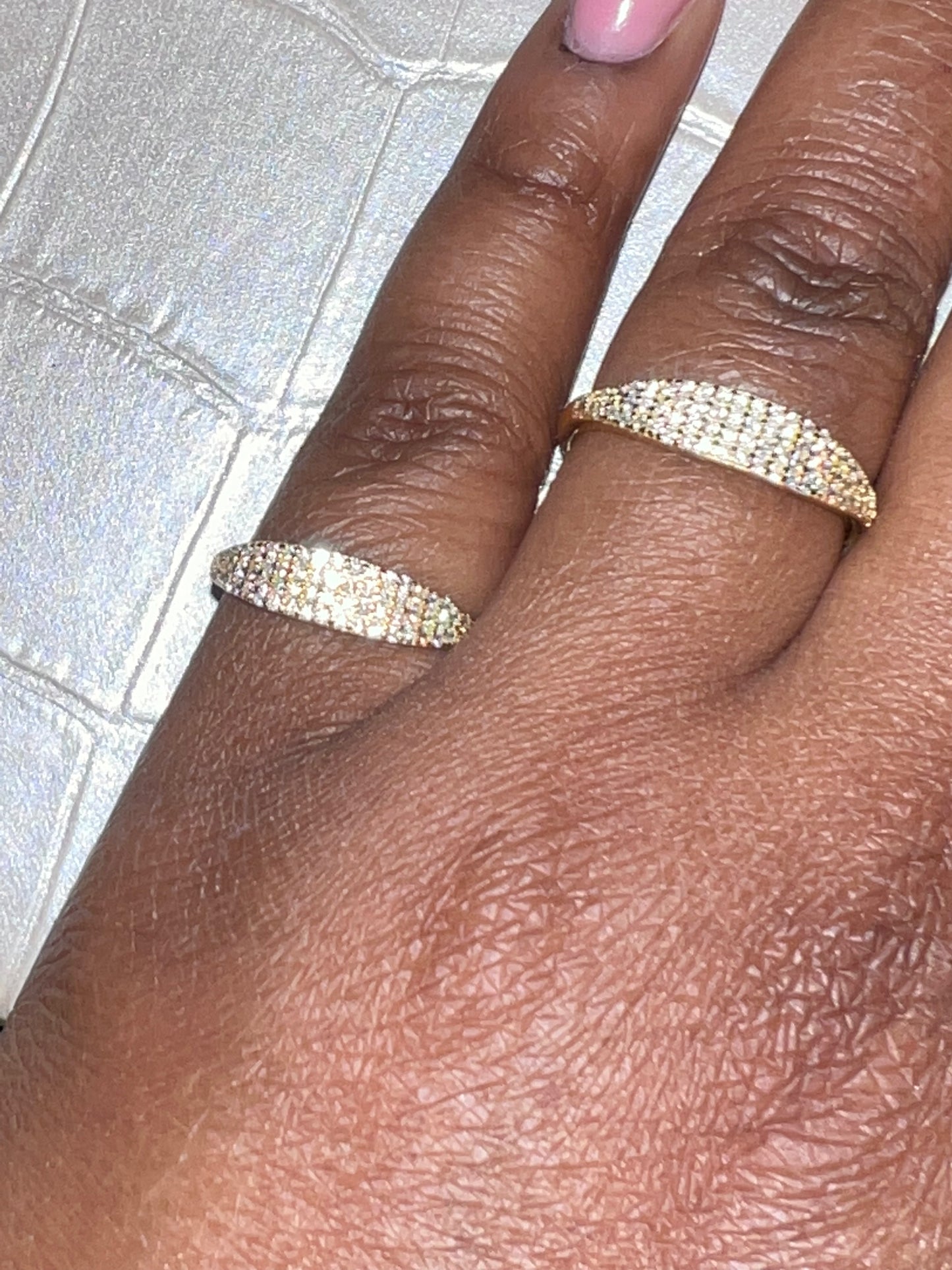 Women's 14k Gold Plated Sterling Sliver Pinky Ring