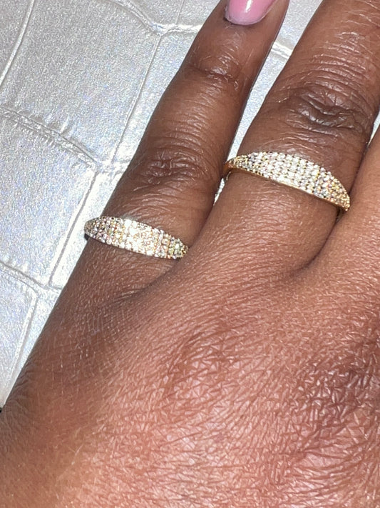 Women's 14k Gold Plated Sterling Sliver Pinky Ring