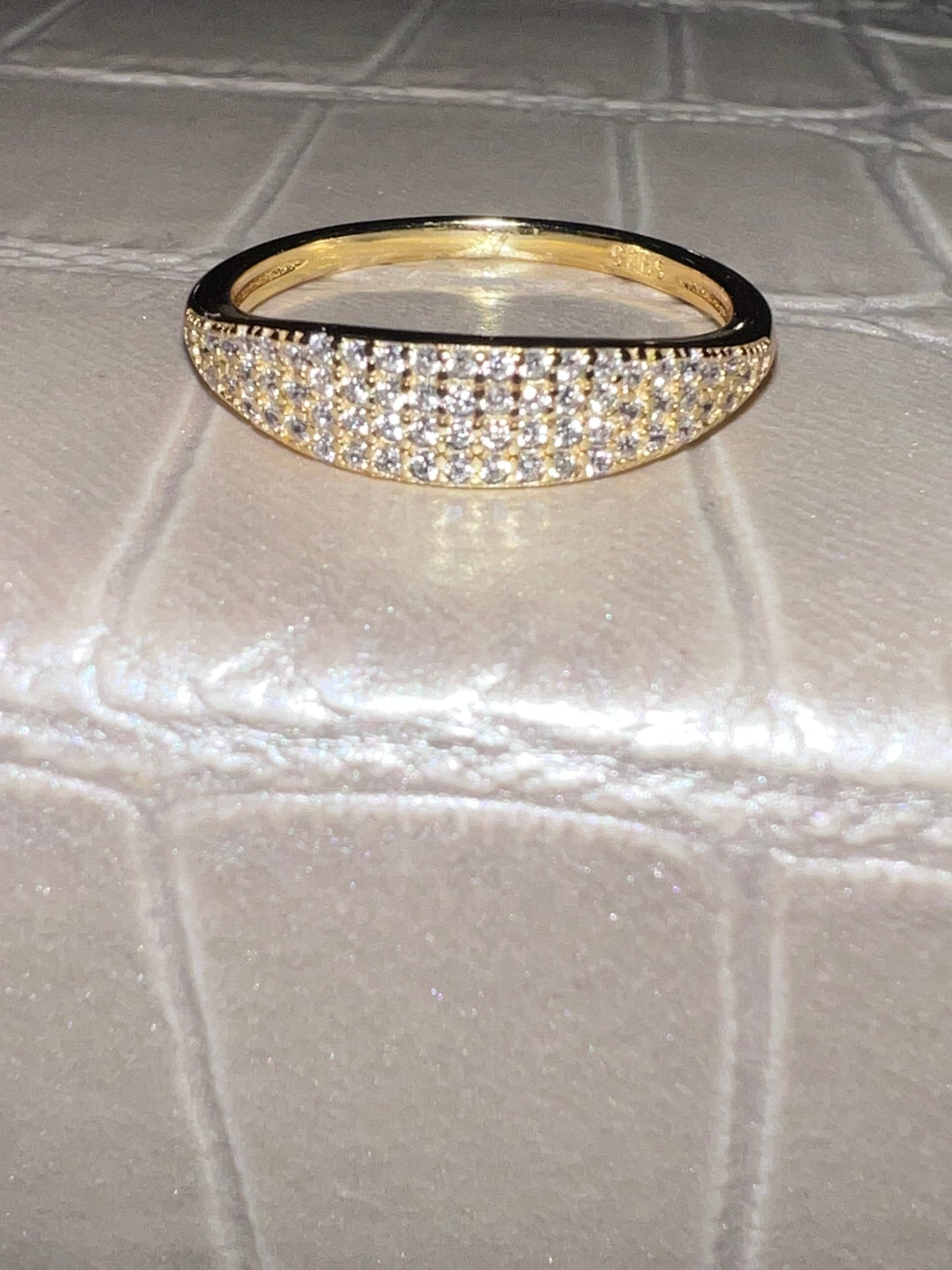 Women's 14k Gold Plated Sterling Sliver Pinky Ring