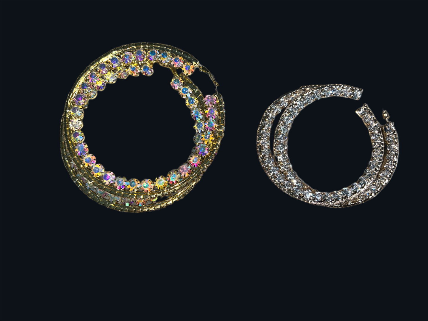 Jumbo Blinged Out Hoops