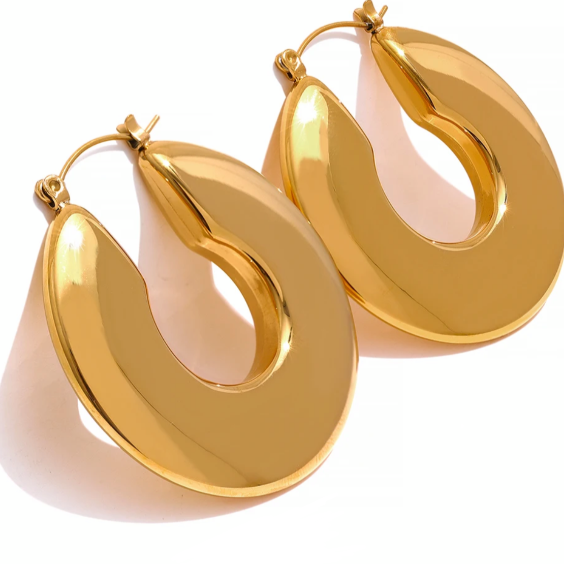 Golden Disk Hoops