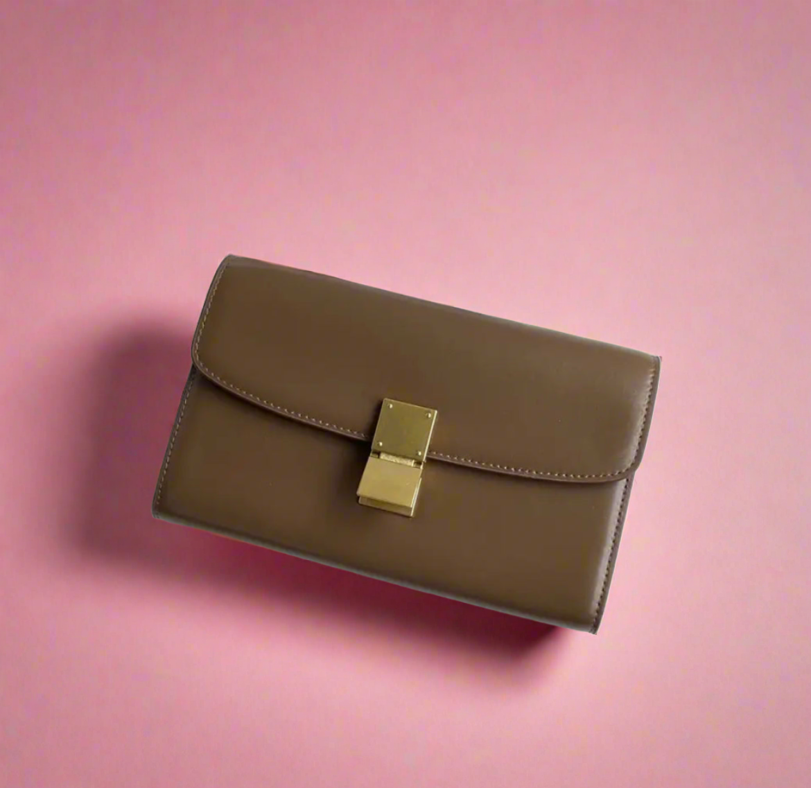 Genuine Leather Crossbody Flap Bag