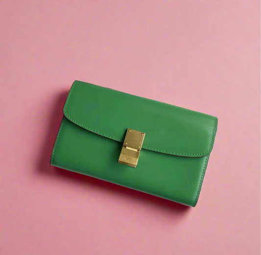 Genuine Leather Crossbody Flap Bag