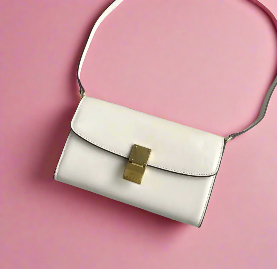 Genuine Leather Crossbody Flap Bag