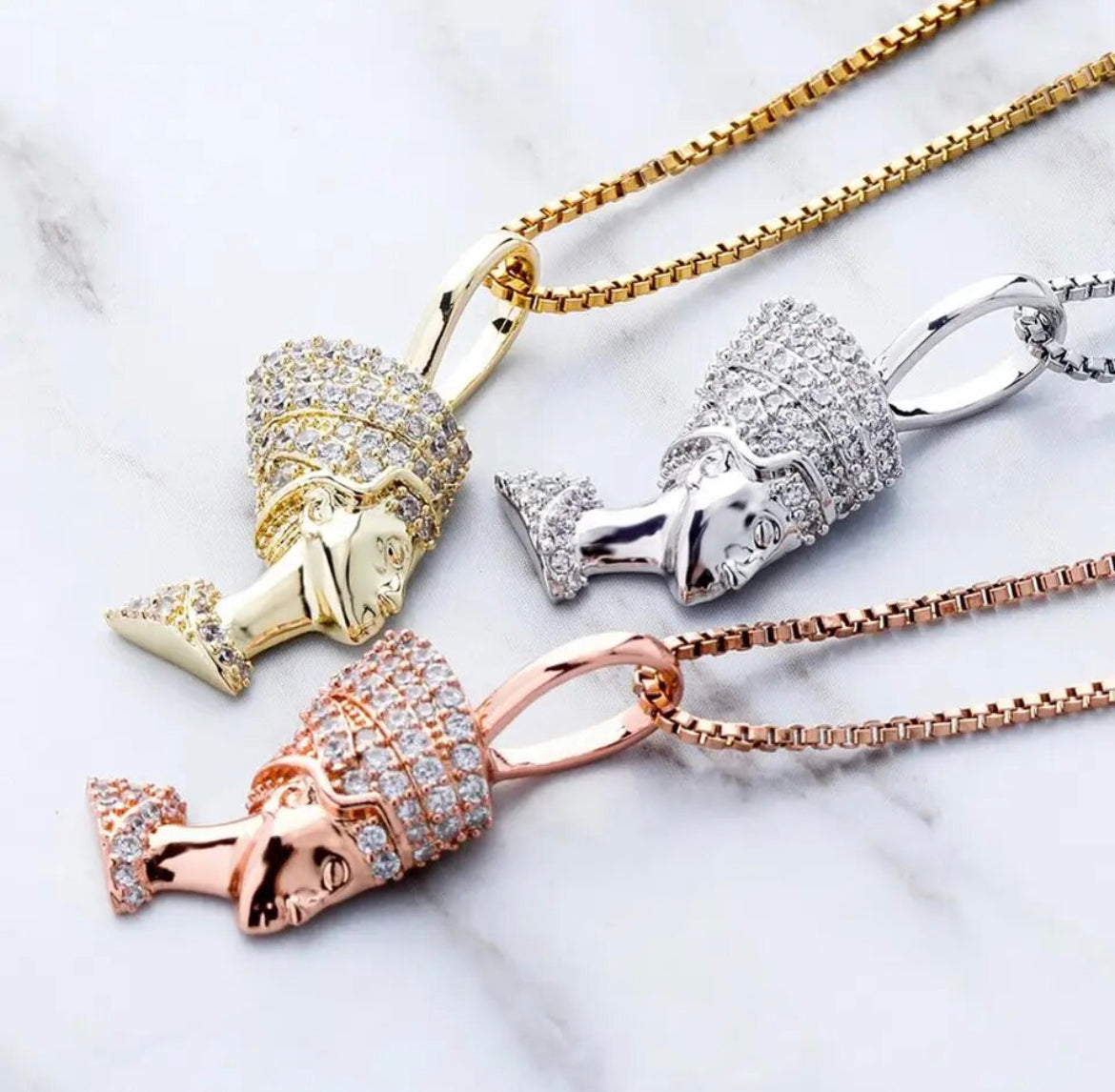 Sterling Silver Nefertiti Necklace