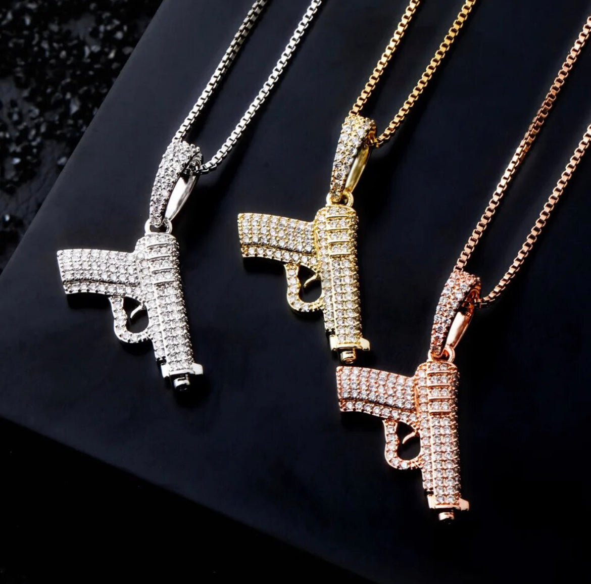 Sterling Silver Gun Necklace