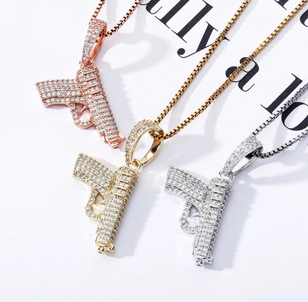 Sterling Silver Gun Necklace