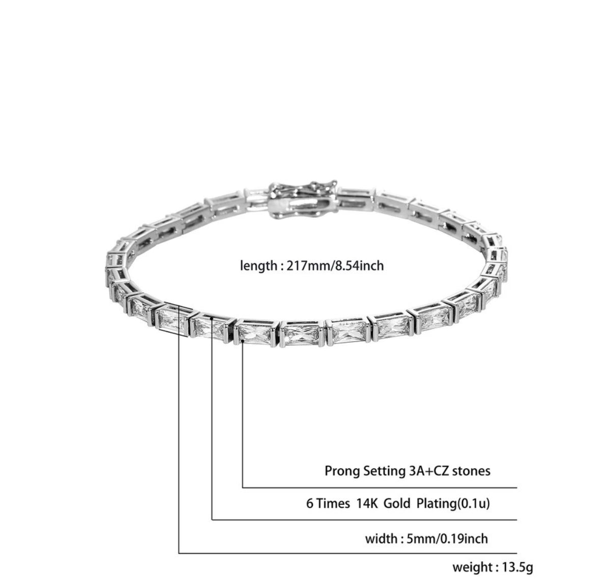 Baguette Tennis Bracelet