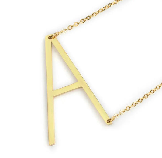 Tilted Letter Necklace