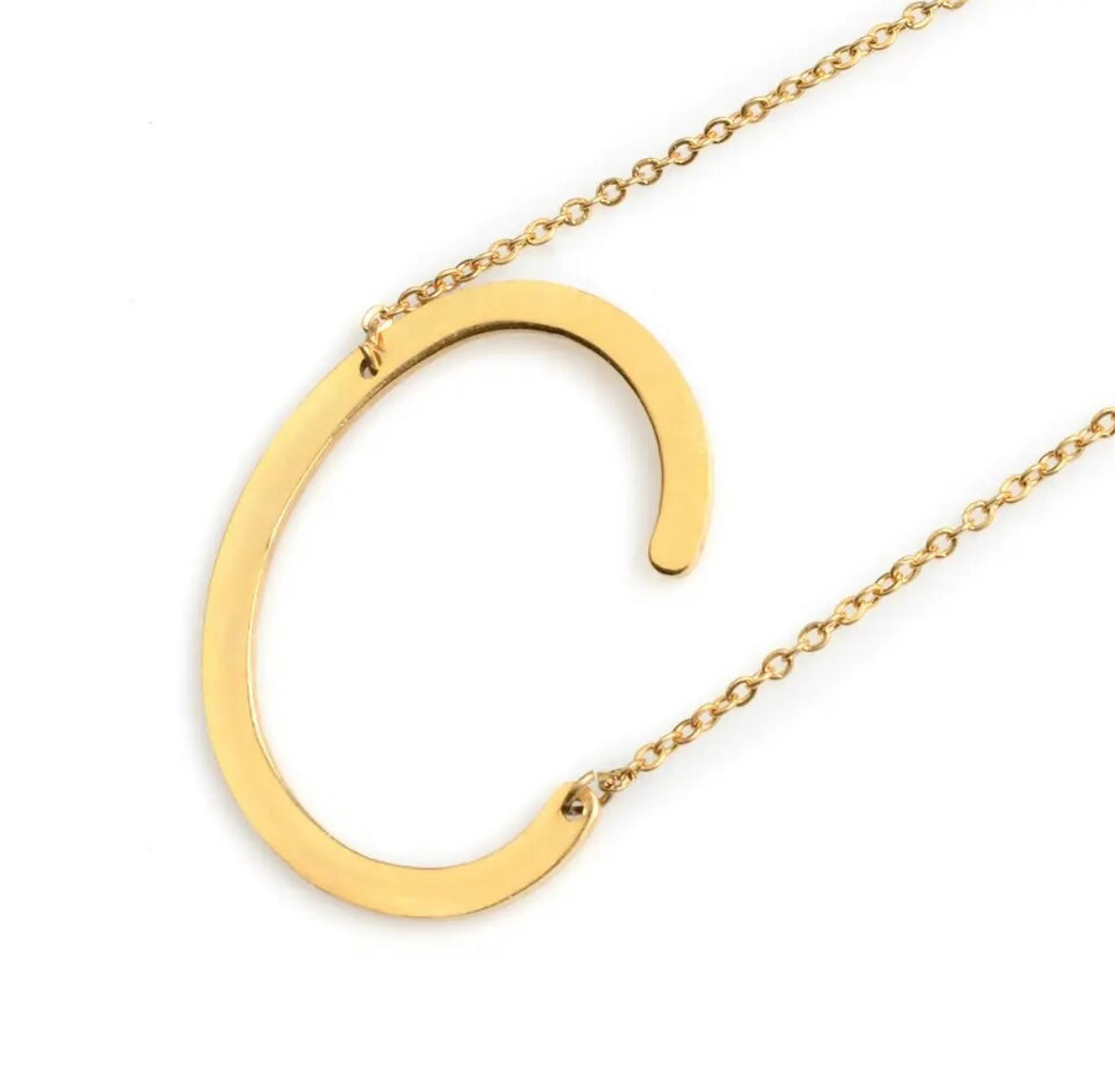 Tilted Letter Necklace