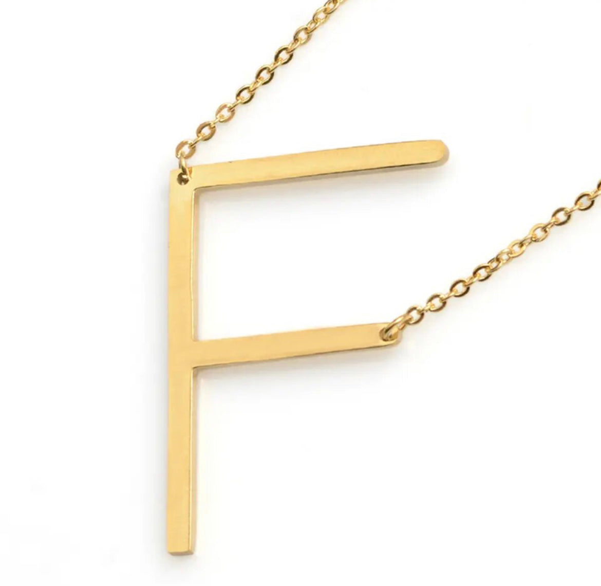 Tilted Letter Necklace