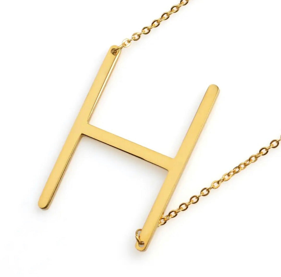 Tilted Letter Necklace