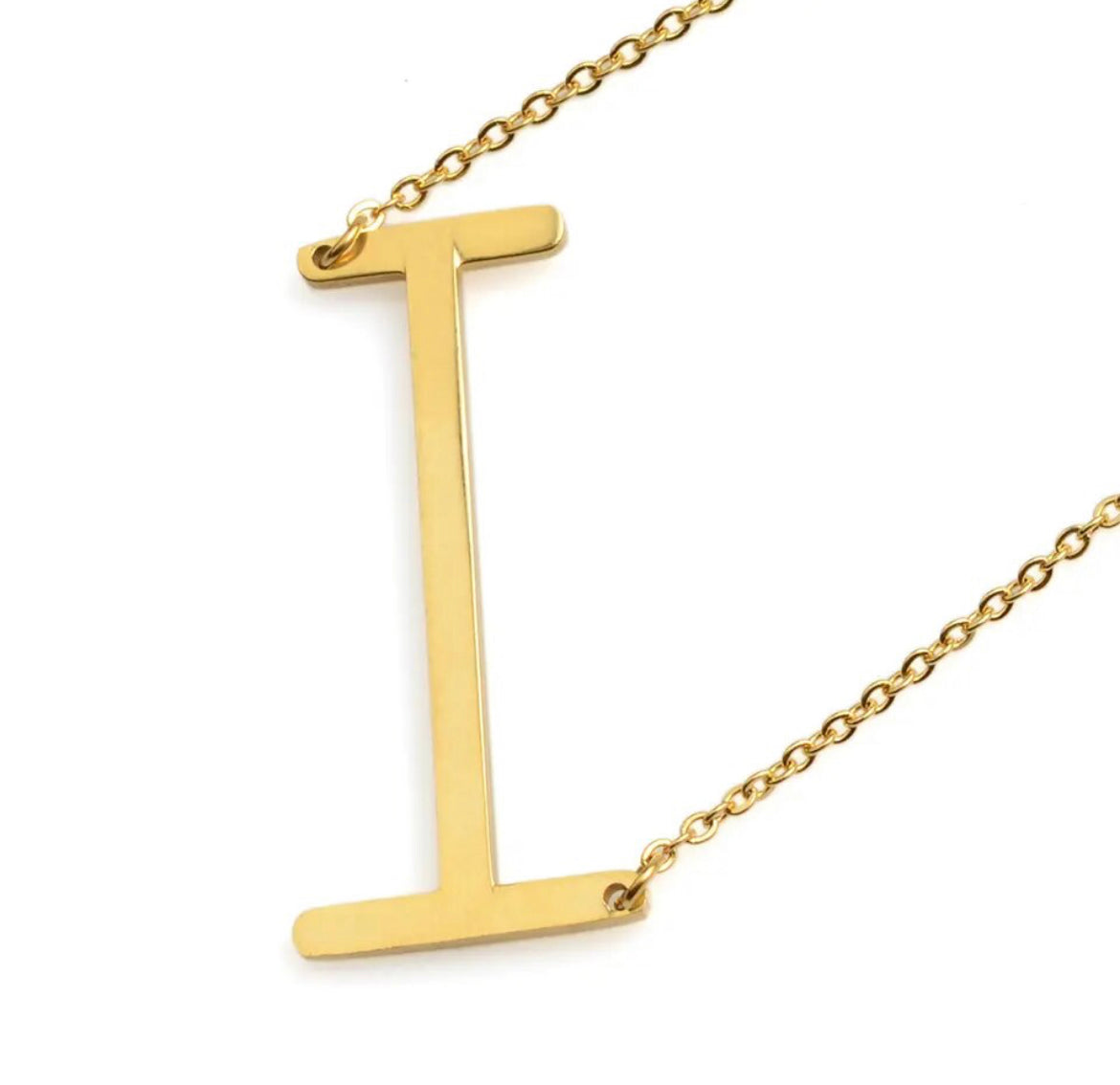 Tilted Letter Necklace