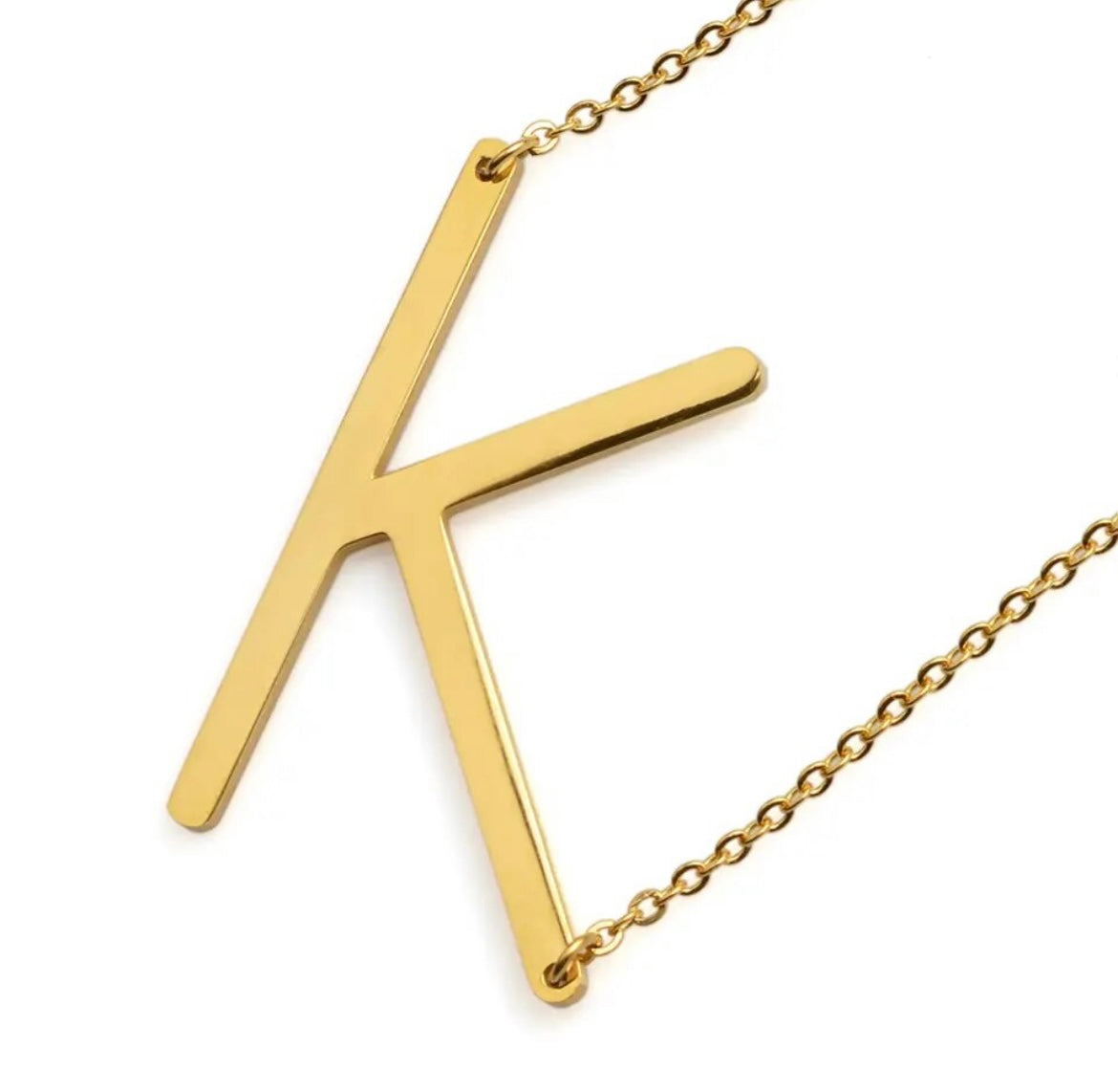 Tilted Letter Necklace