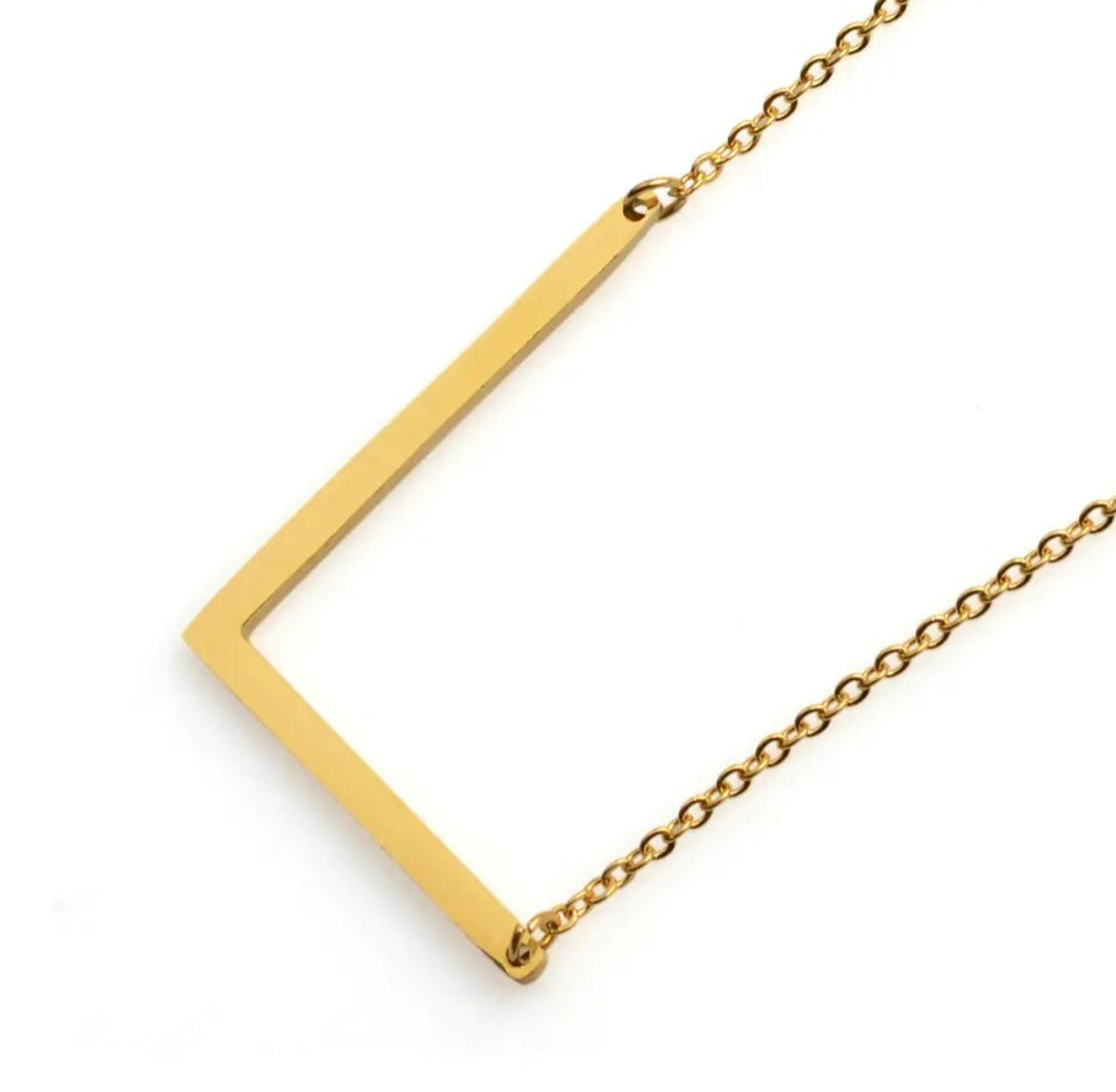 Tilted Letter Necklace