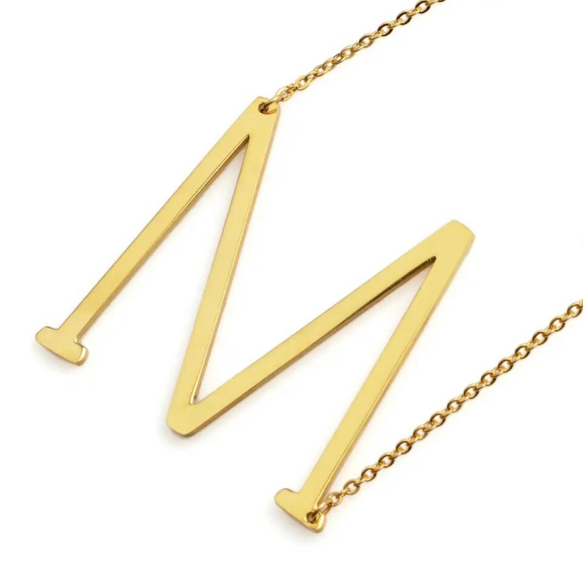 Tilted Letter Necklace