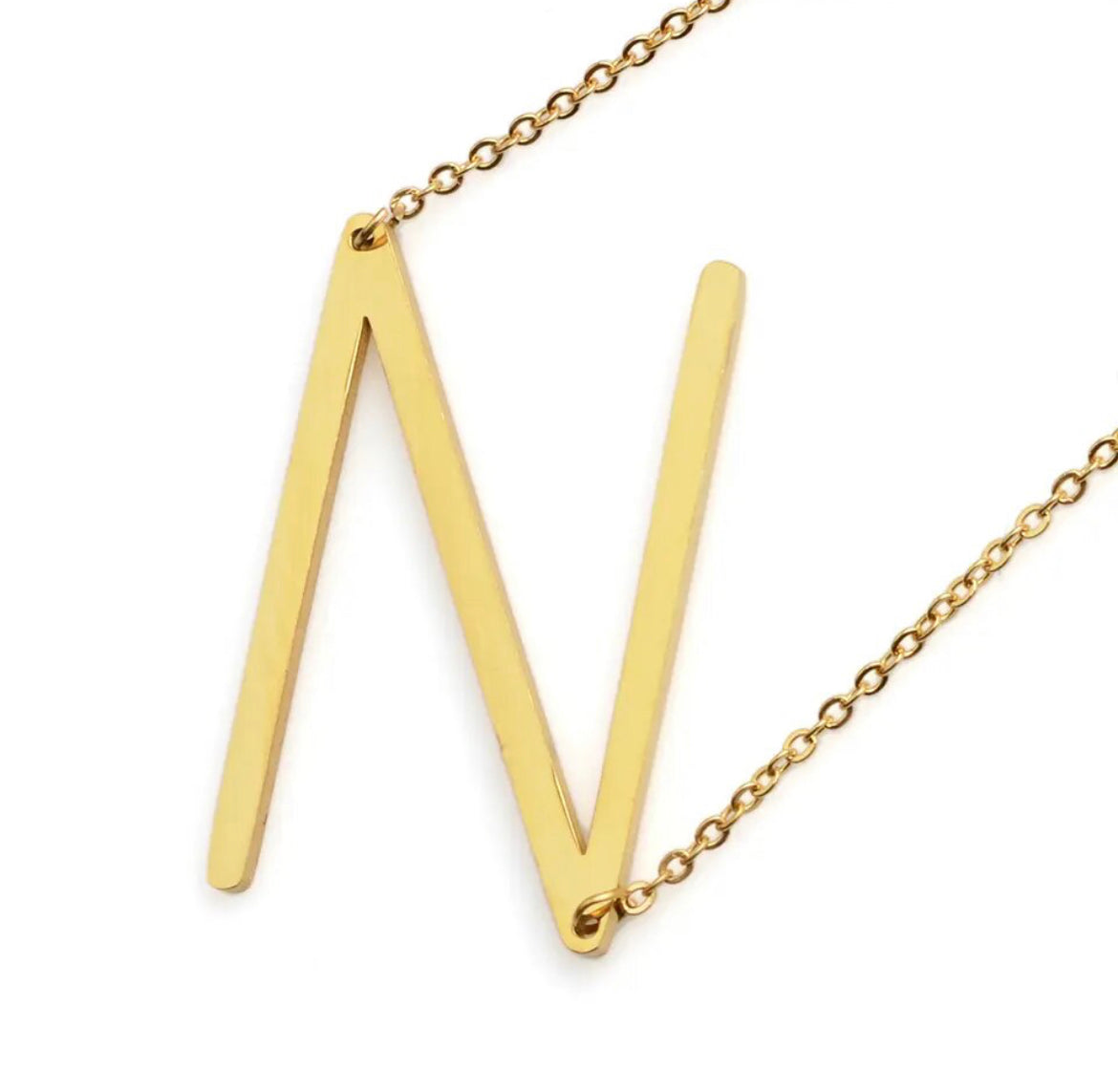 Tilted Letter Necklace