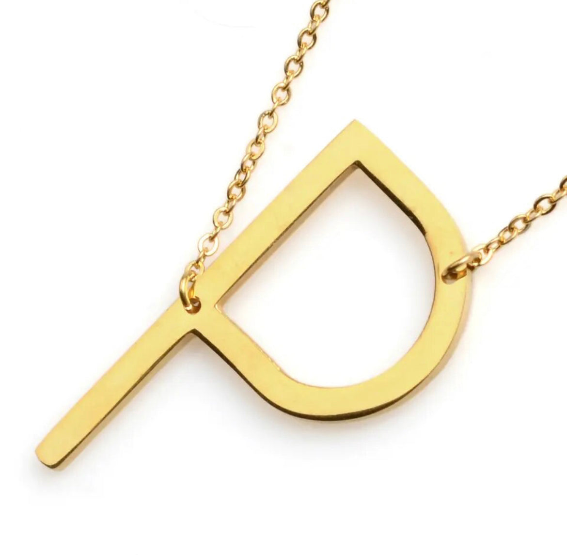 Tilted Letter Necklace