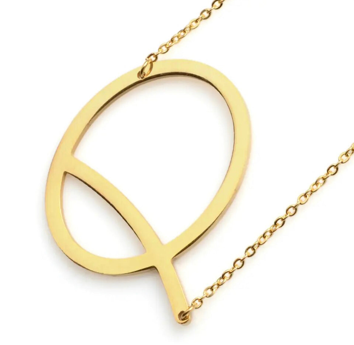 Tilted Letter Necklace