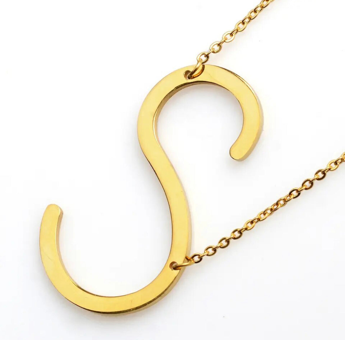 Tilted Letter Necklace