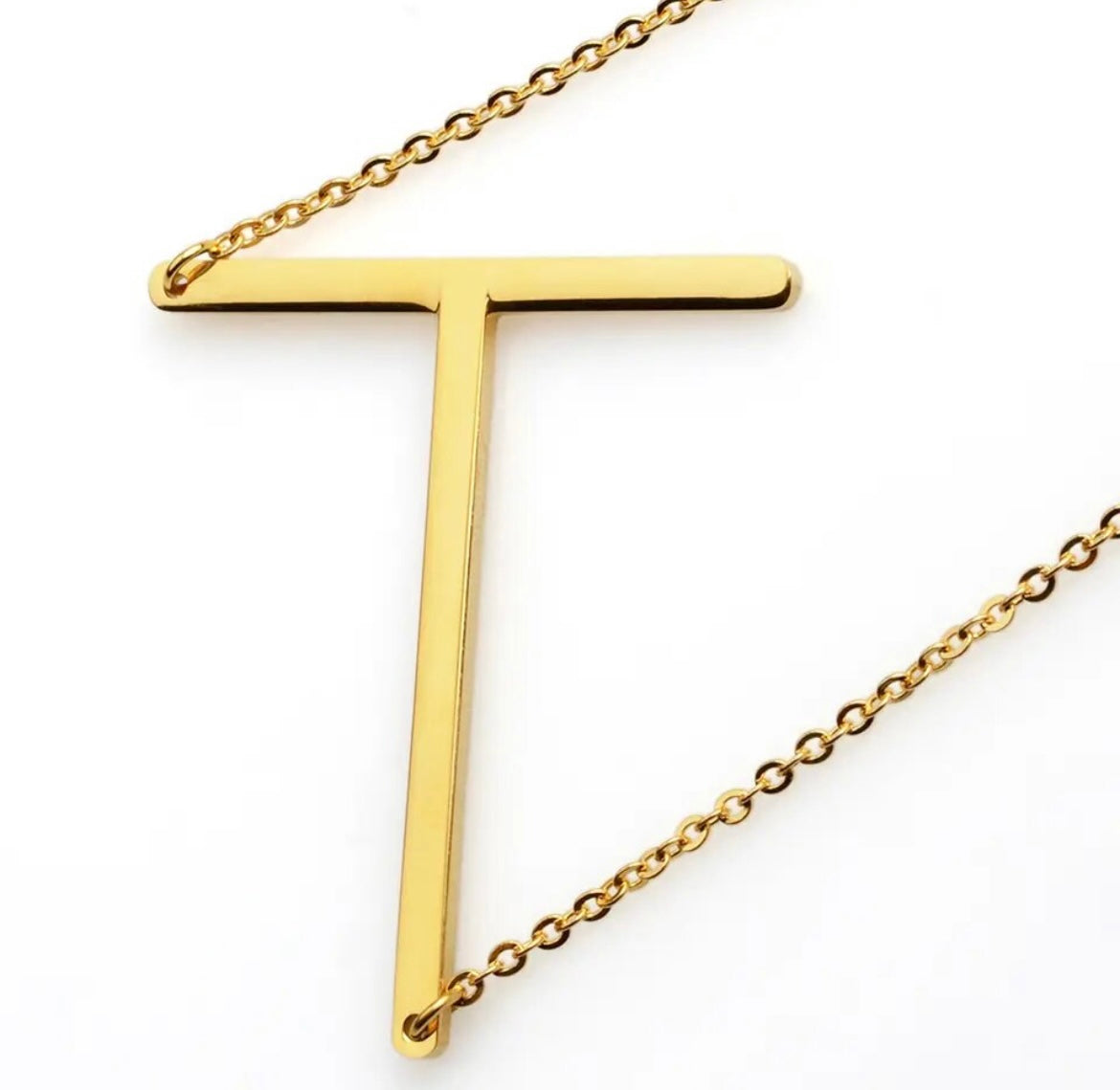 Tilted Letter Necklace