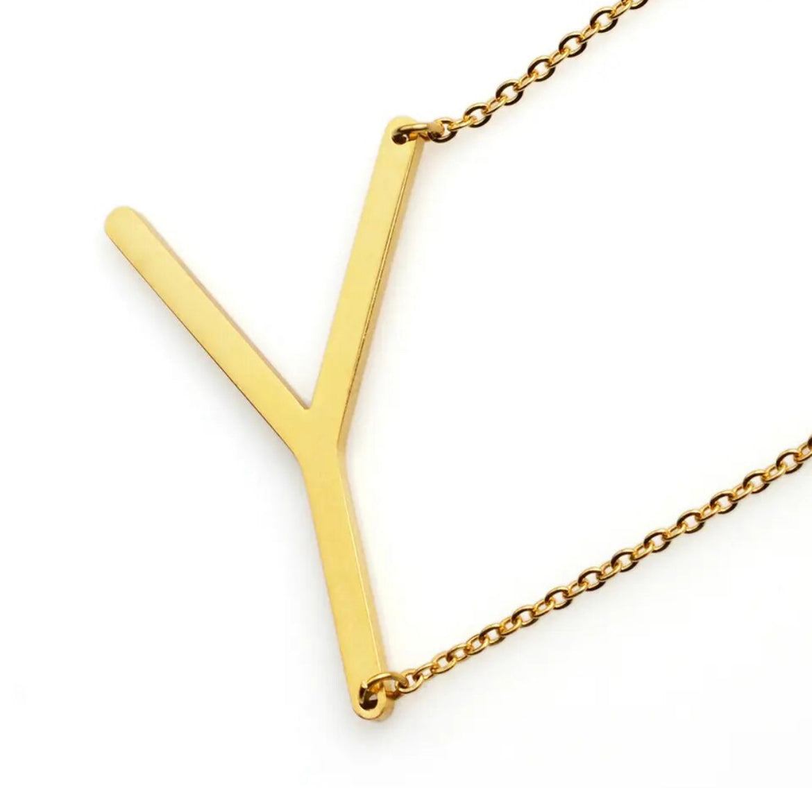 Tilted Letter Necklace