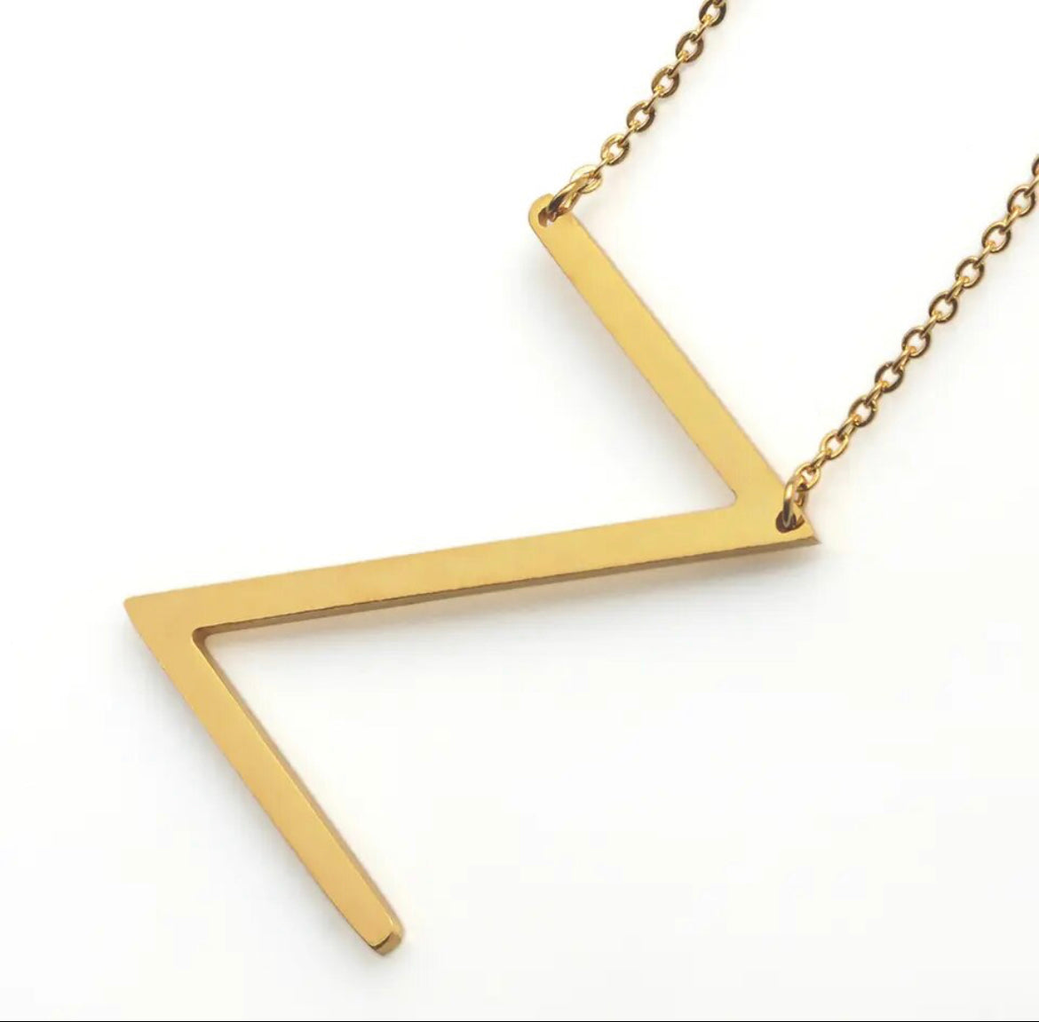 Tilted Letter Necklace