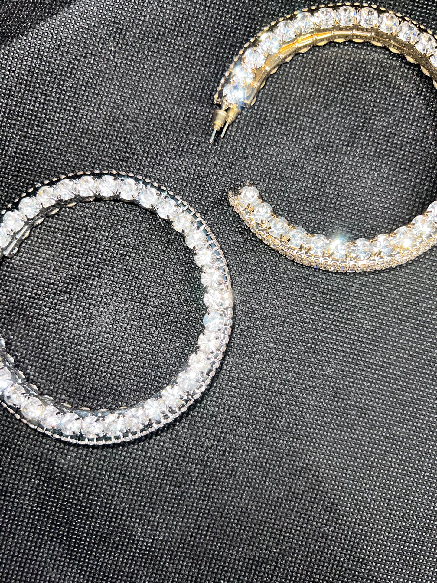 Jumbo Blinged Out Hoops
