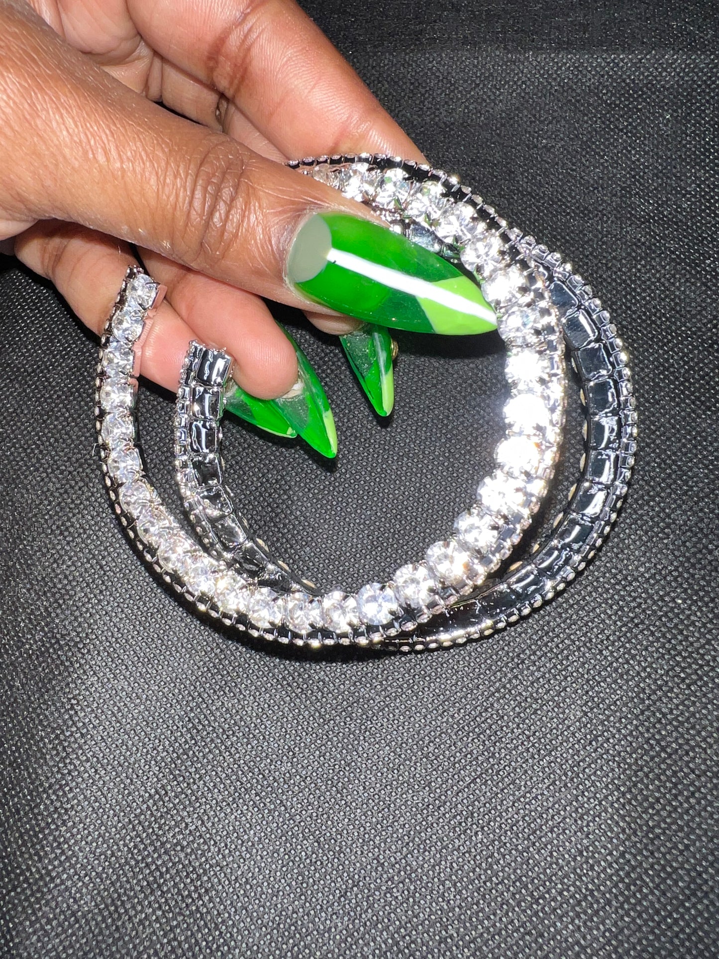 Jumbo Blinged Out Hoops