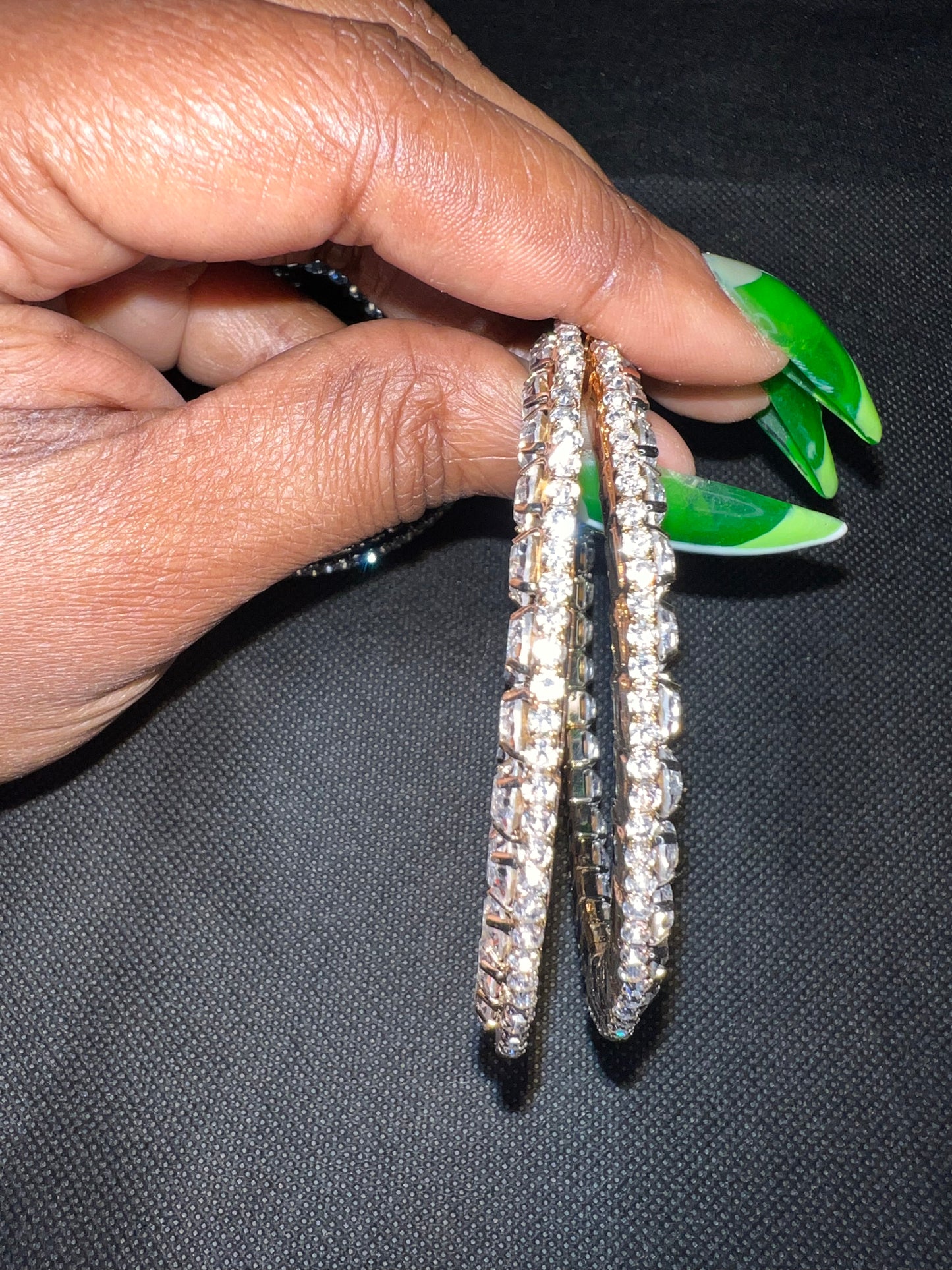 Jumbo Blinged Out Hoops