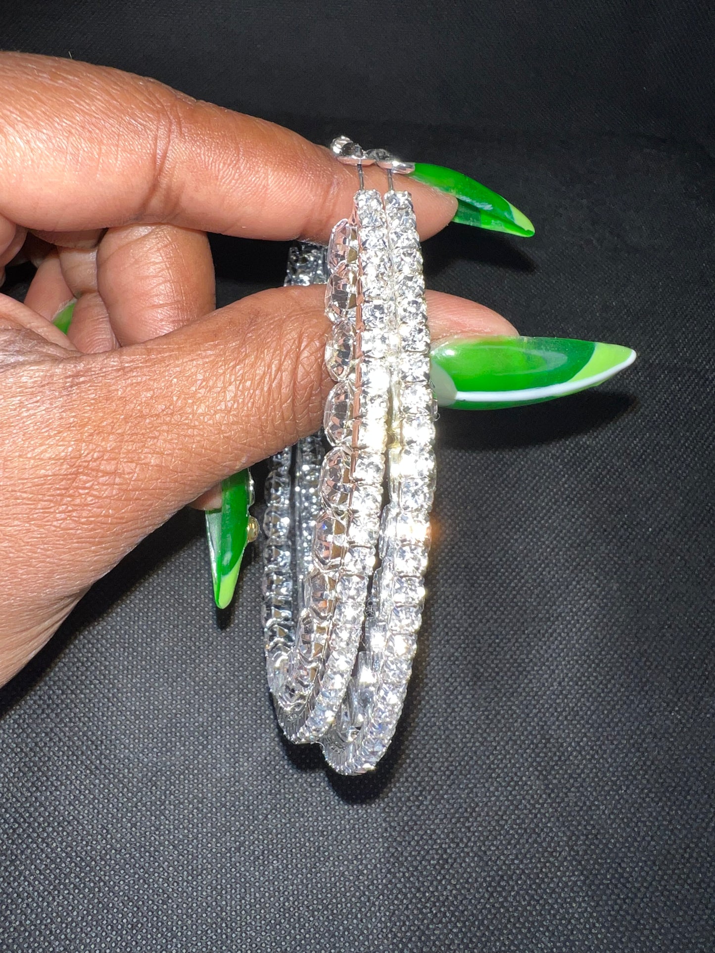 Jumbo Blinged Out Hoops