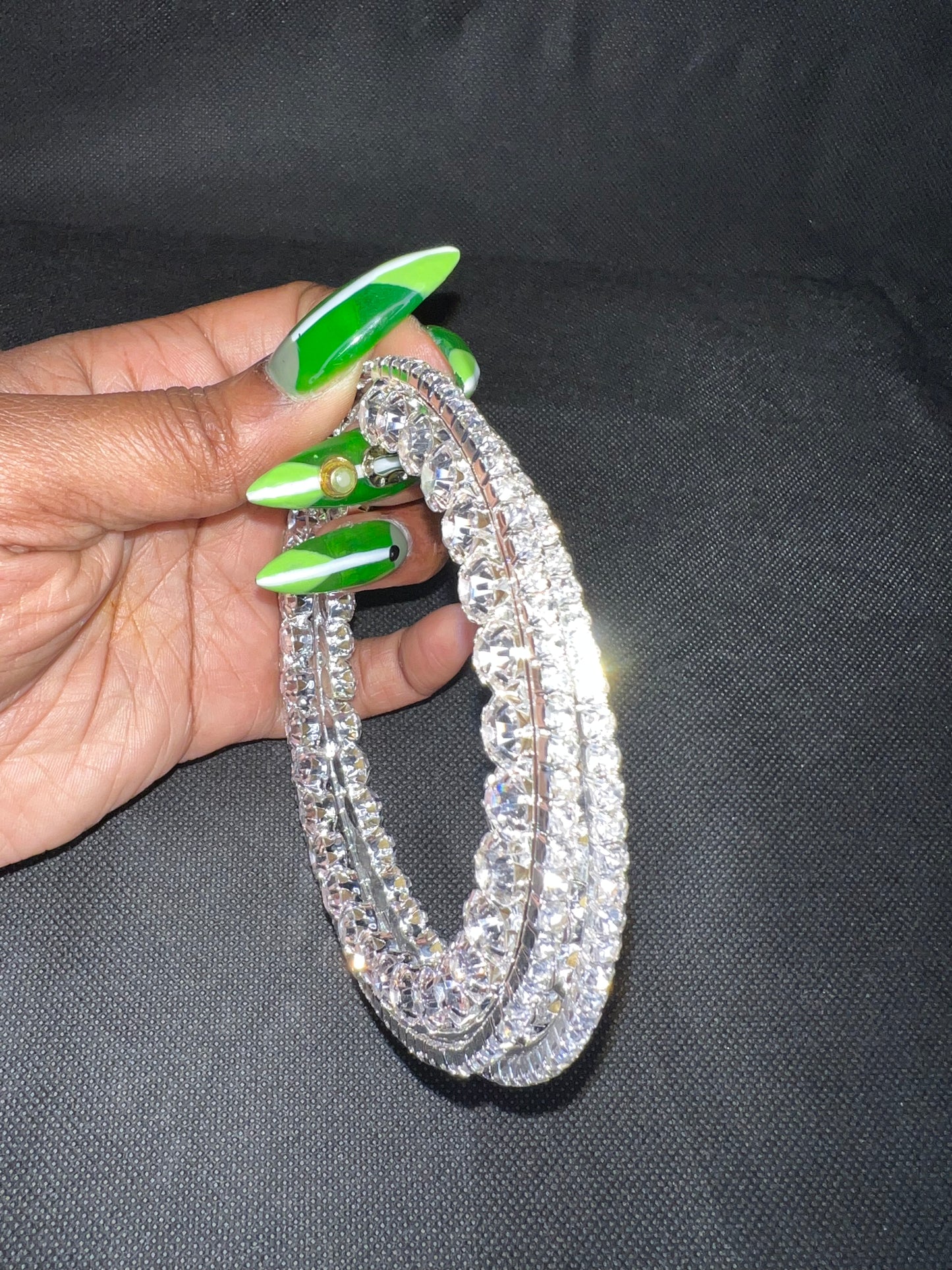 Jumbo Blinged Out Hoops