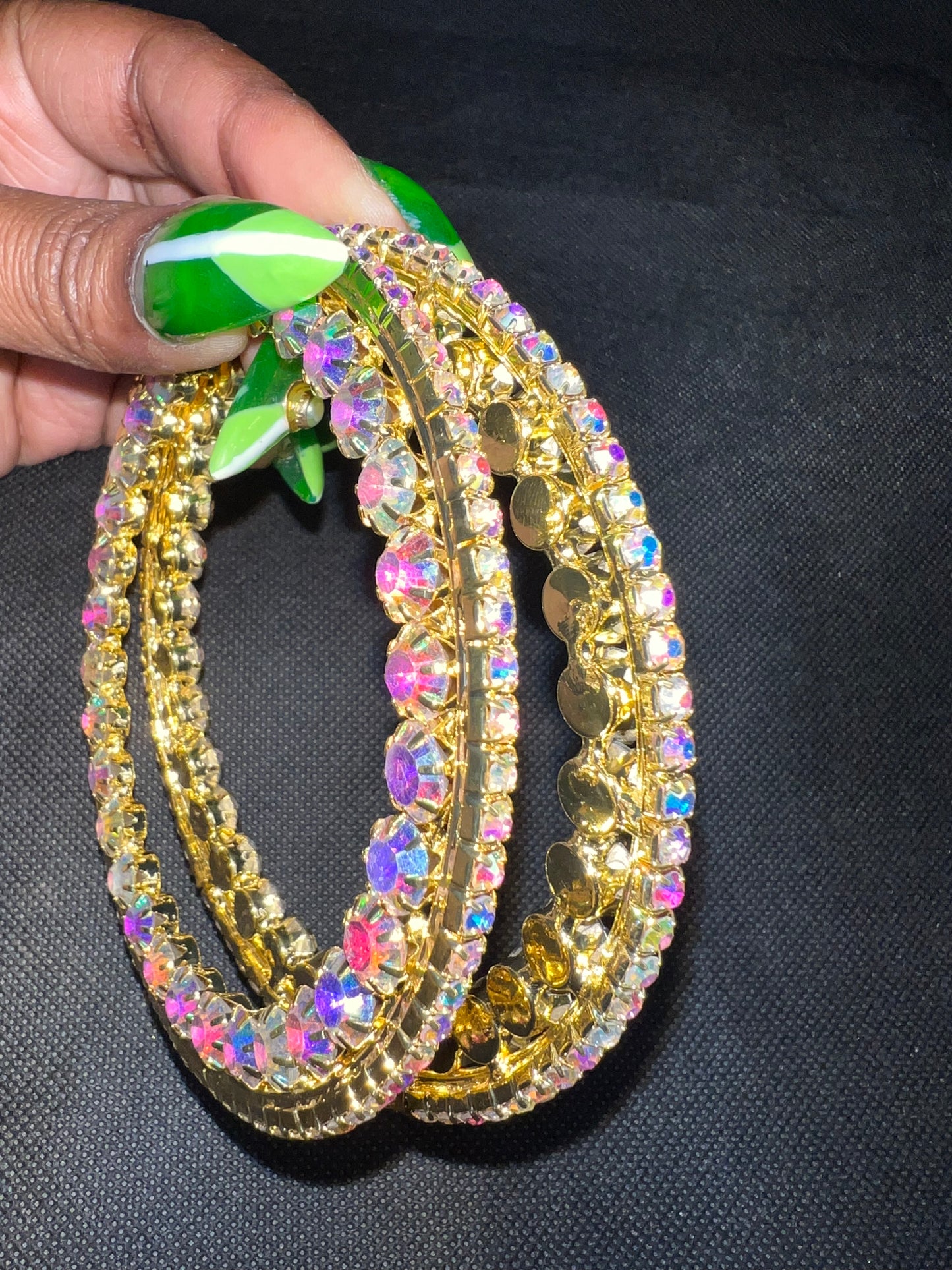 Jumbo Blinged Out Hoops