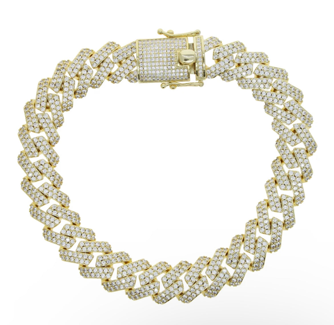 Chunky Metal  Pave Anklet