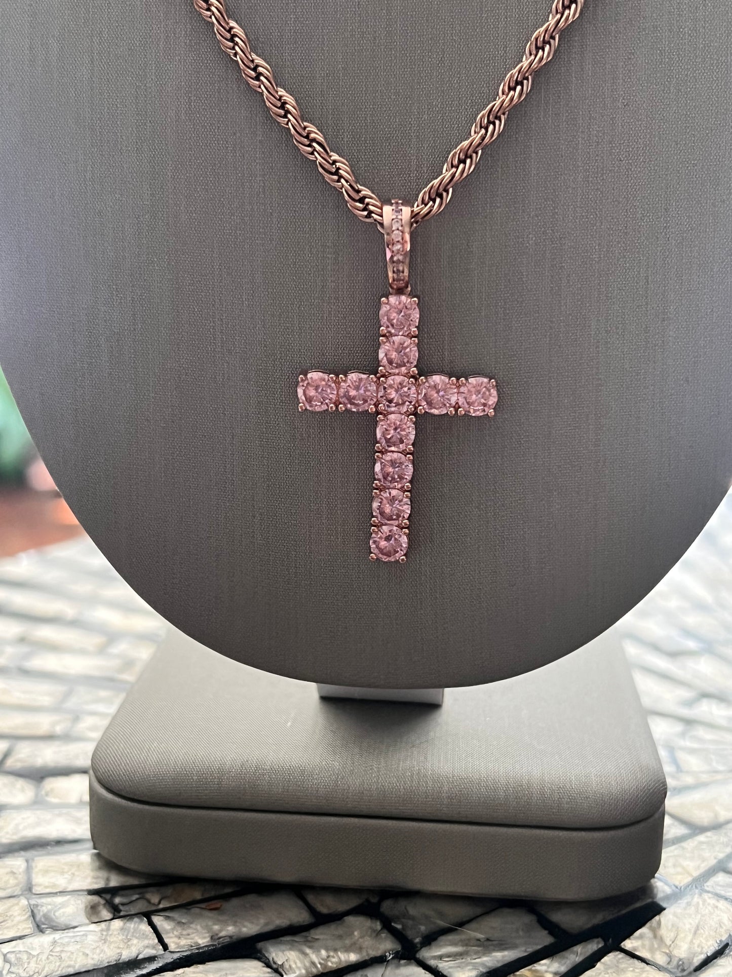 Pink Square Cross