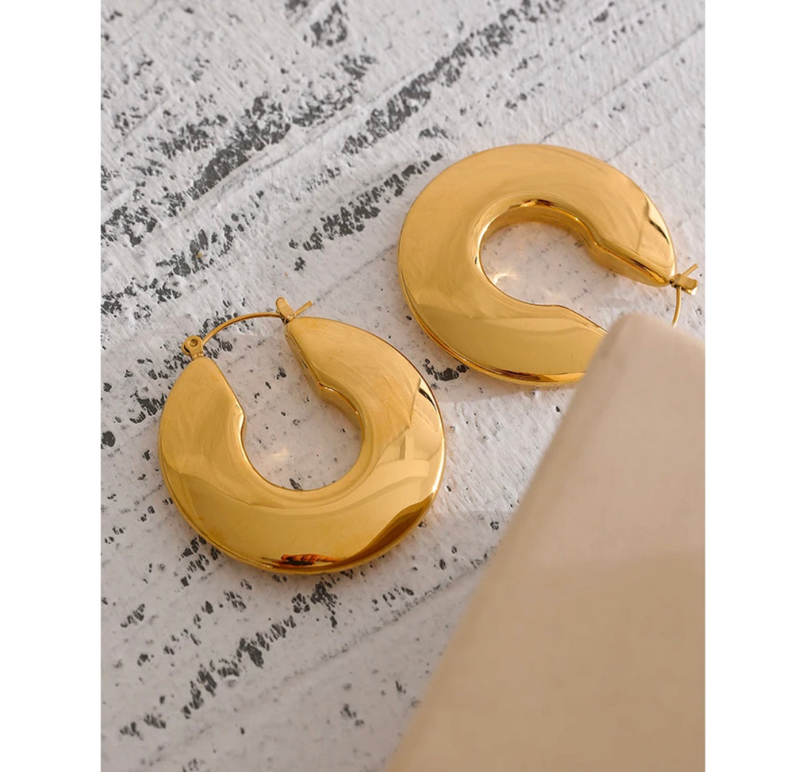 Golden Disk Hoops