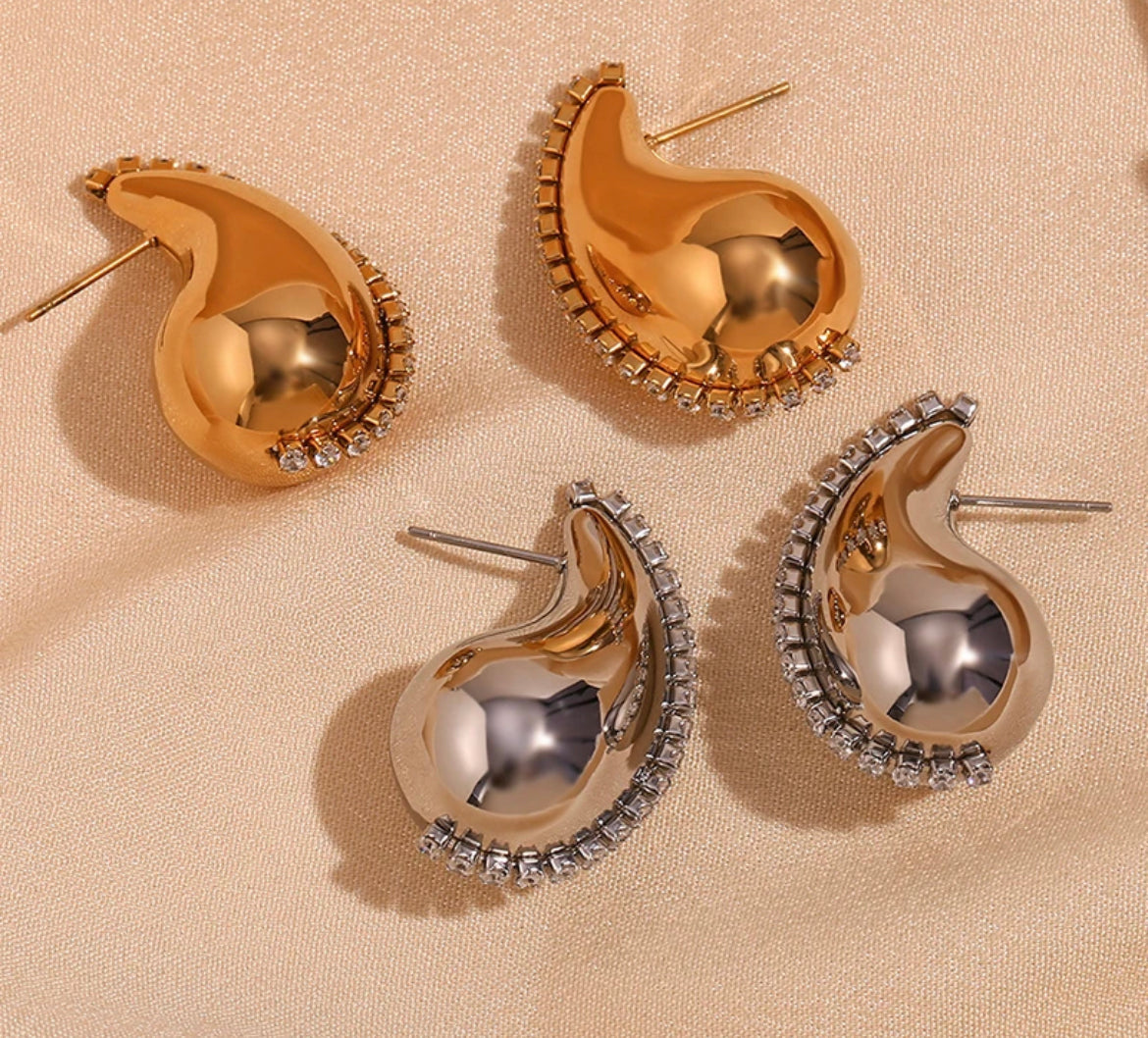 Bobble Tear Drop Studs
